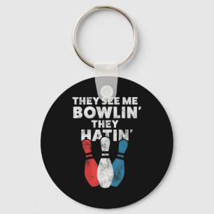 Fun Bowling Gift For Men Women Or Dad Key Ring