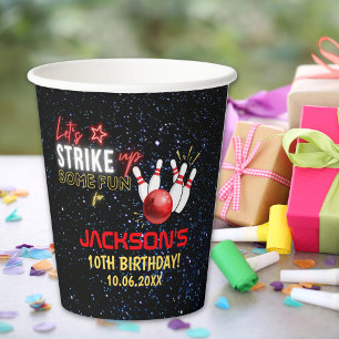 Fun Bowling Party for Kids Paper Cups