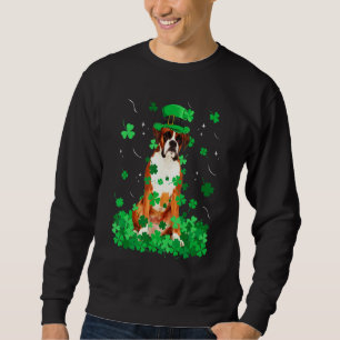 Fun Boxer Dog St Patrick S Day Irish Shamrock Sweatshirt