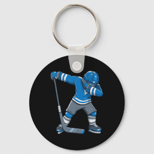 Fun Boy Kid Ice Hockey Dab Apparel1 Key Ring