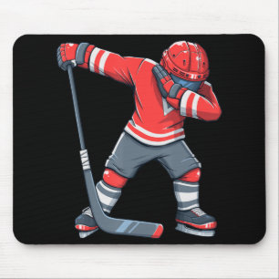 Fun Boy Kid Ice Hockey Dab Apparel Dabbing Player  Mouse Pad