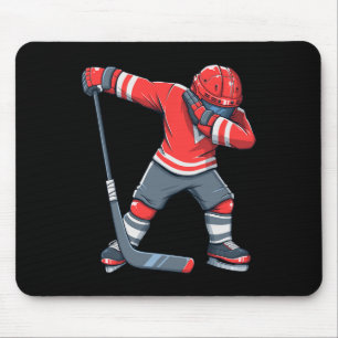 Fun Boy Kid Ice Hockey Dab Apparel Mouse Pad