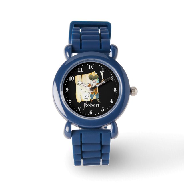 fun boys pirate lovers add name watch (Front)