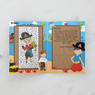 Fun Boys Pirate You are A-Maze-ing Happy Birthday Card