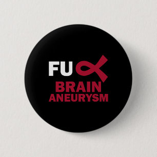 Fun Brain Aneurysm Awareness Survivor Gift  6 Cm Round Badge