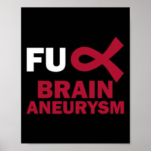 Fun Brain Aneurysm Awareness Survivor Gift Poster