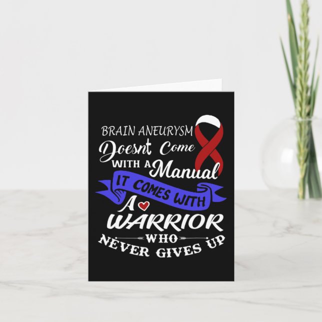 Fun brain aneurysm warrior Brain Aneurysm Awarenes Card (Front)