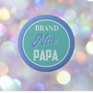 Fun! Brand new Papa pin/button 6 Cm Round Badge