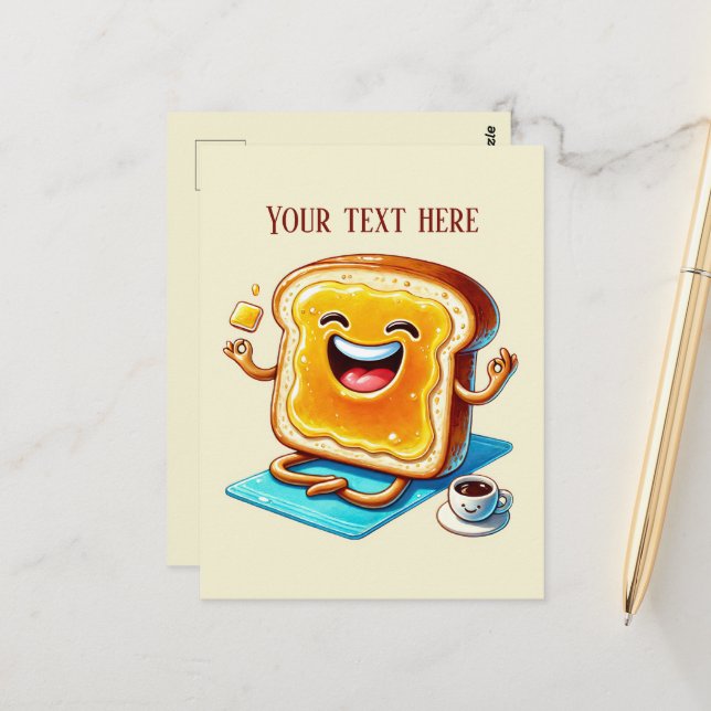 Fun Breakfast lovers toast Postcard (Front/Back In Situ)