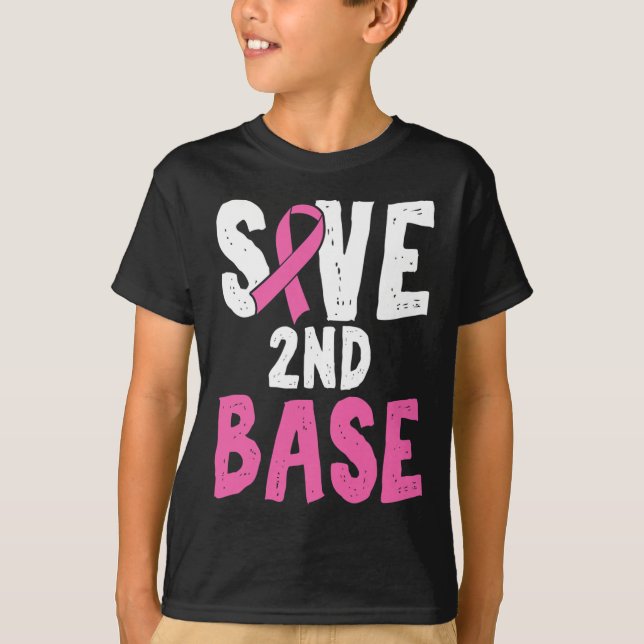 Fun Breast Cancer Awareness Month Save Second 2nd  T-Shirt (Front)