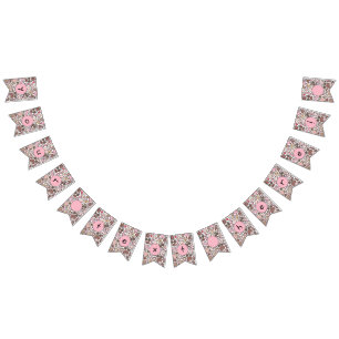 fun breast woman bunting flags