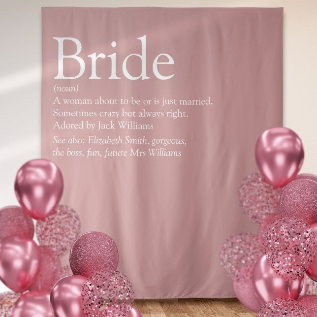 Fun Bride Definition Bridal Shower Photo  Tapestry (Fun Bride Definition Bridal Shower Photo Tapestry)