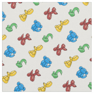 Fun, bright balloon animals design fabric