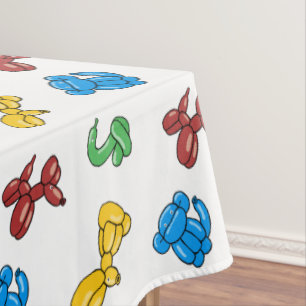 Fun, Bright balloon animals design Tablecloth