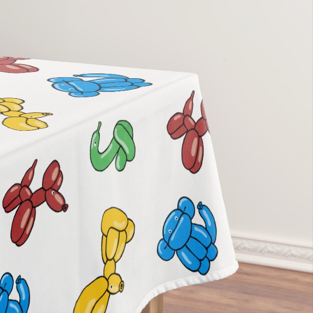 Fun, Bright balloon animals design Tablecloth (In Situ)