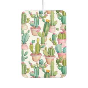Fun bright cacti car air freshener