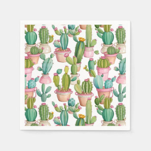 Fun bright cacti  napkin