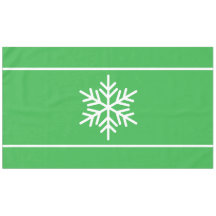 Fun Bright Green Nordic White Snowflake Stripes
