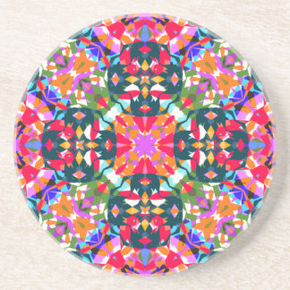 Fun Bright Pattern Modern Eclectic Dopamine Decor  Coaster