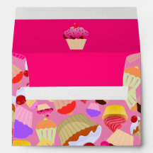 Fun, Bright Pink Cupcake  - Wedding Invitation