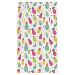 Fun Bright Tropical Pineapple pattern Small Gift Bag