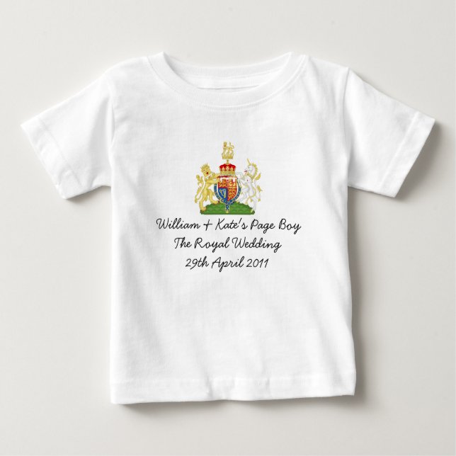 Fun British Royal Wedding "Page Boy" souvenir top (Front)