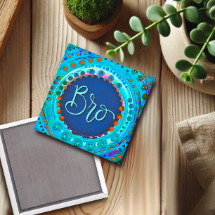 Fun Bro Modern Blue Inspirivity Magnet