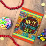 Fun Brother Birthday Modern Abstract Inspirivity Card<br><div class="desc">A colourful modern,  fun card to send to your Amazing bro!! The bright colours and abstract trendy artwork will put him in the birthday spirit.. To see more of my daily inspirational artwork check out Inspirivity on Facebook or Instagram.</div>