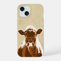 Fun Brown Cow Farm Animal Graphic Art