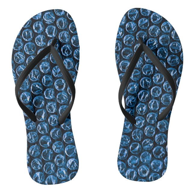 FUN Bubble Wrap Blue Thongs (Footbed)