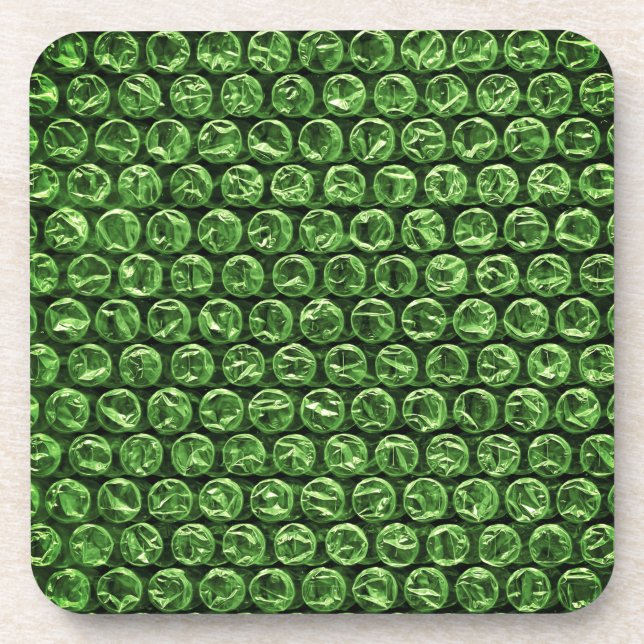FUN Bubble Wrap Green C Coaster (Front)