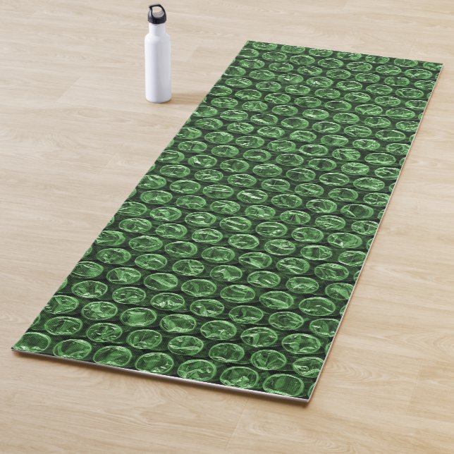 FUN Bubble Wrap Green Yoga Mat (In Situ)