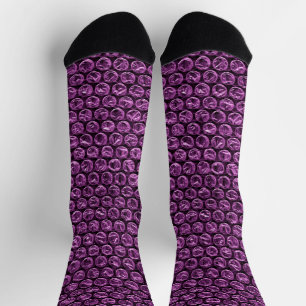 FUN Bubble Wrap Purple Socks