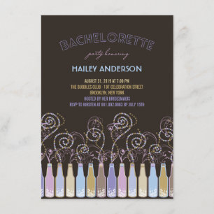Fun Bubbly Celebrations Bachelorette Party Invite