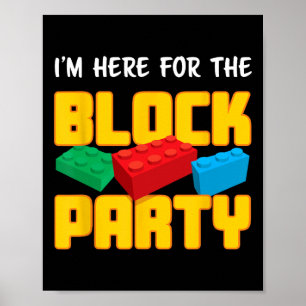 Fun Building Blocks Block Party Pre-K Men Women Ki Poster