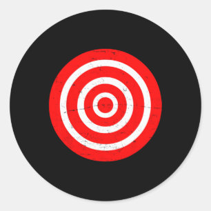 Fun Bullseye Target Bulls Eye Prank Gift-archery T Classic Round Sticker