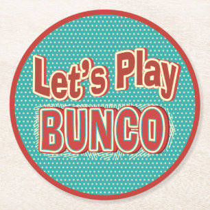 Fun Bunco Coaster - Let's Play Bunco