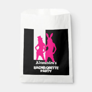 Fun bunny girl personalised bachelorette party favour bag
