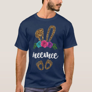 Fun Bunny Meemee Bunny Leopard , Easter Day Grandm T-Shirt