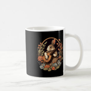 Fun Bunny Playing Banjo Guitar Music Rabbit Happy Coffee Mug