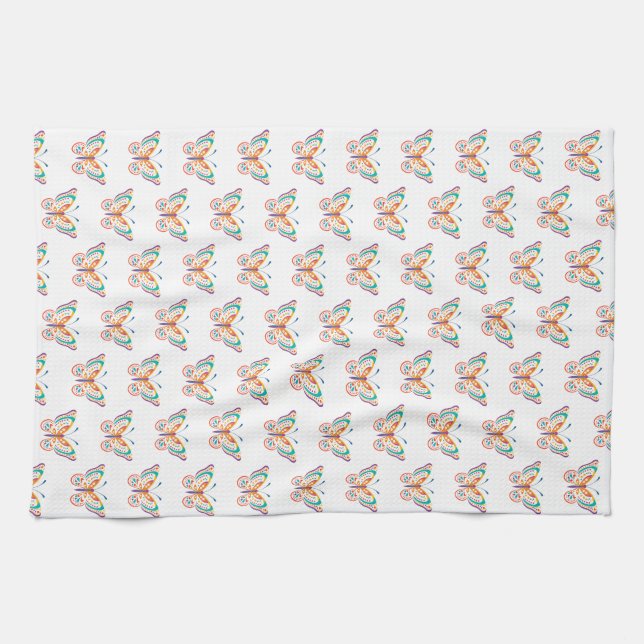 Fun Butterfly Tea Towel (Horizontal)