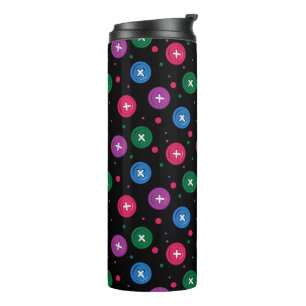 Fun Buttons & Dots Thermal Tumbler