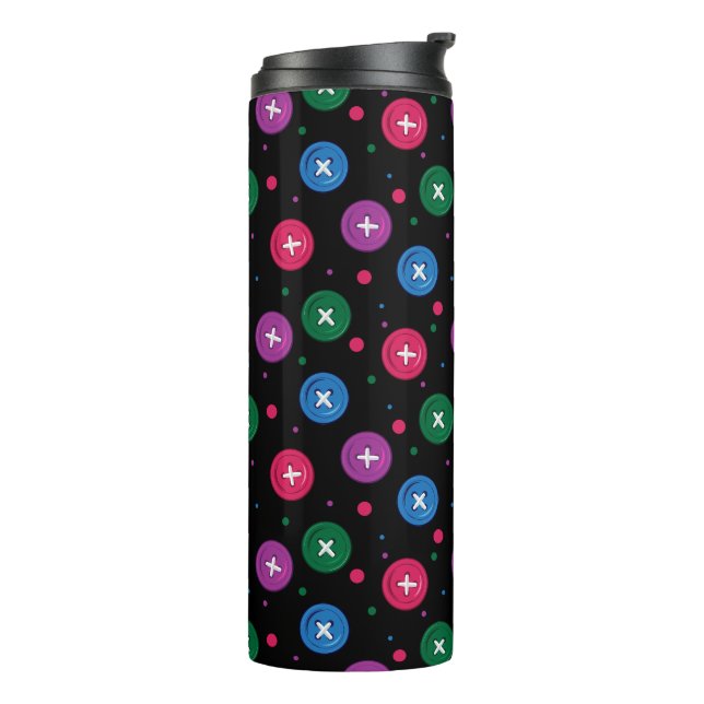 Fun Buttons & Dots Thermal Tumbler (Rotated Left)