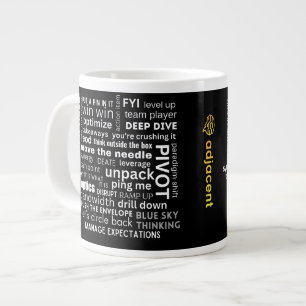 Fun Buzzword Cloud Custom Business Logo Mug