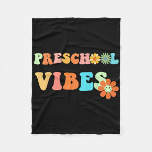 Fun Byck To School Preschool Vibes First Day Of Sc Fleece Blanket