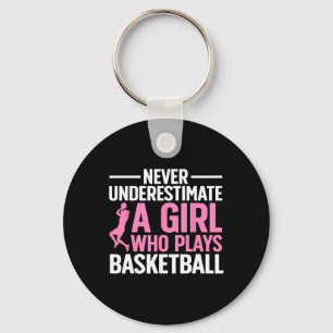Fun Bysketbyll Art For Girls Youth Teens Bysketbyl Key Ring