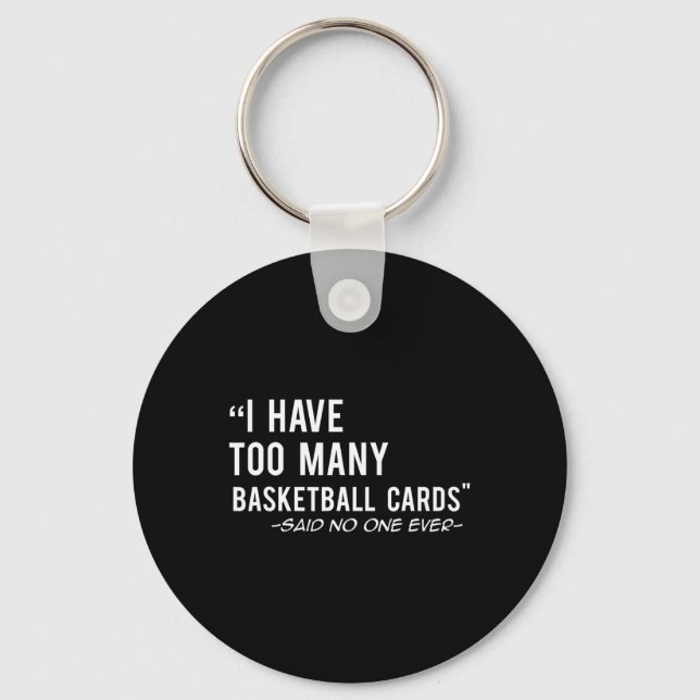 Fun Bysketbyll Cards Collector Gift  Key Ring (Front)