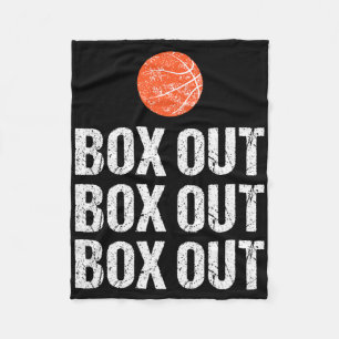 Fun Bysketbyll Coach Box Out Quote Grunge Graphic  Fleece Blanket