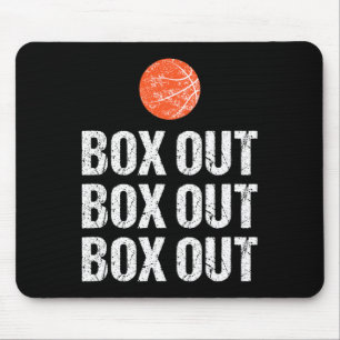 Fun Bysketbyll Coach Box Out Quote Grunge Graphic Mouse Pad