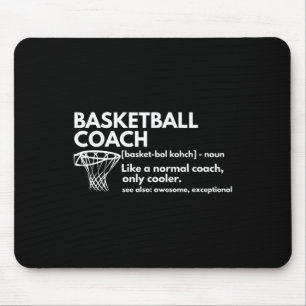 Fun Bysketbyll Coach Definition Coaching Gift Mouse Pad